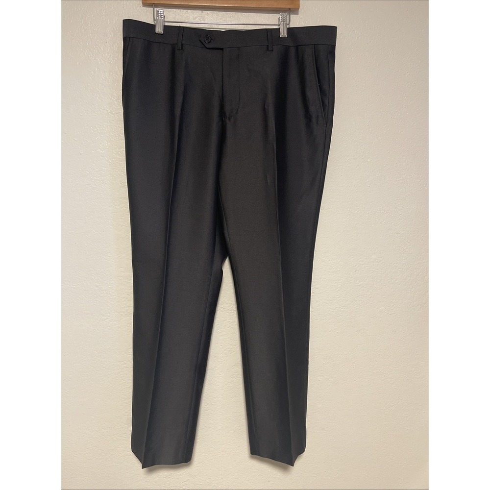 The Savile Row Heathrow Men's‎ 38x30 Black Pants Fabric 5530